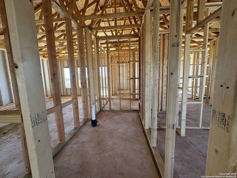 In-progress construction of a new home in Enclave at Hennersby Hollow 50's, San Antonio, TX (Image 17).