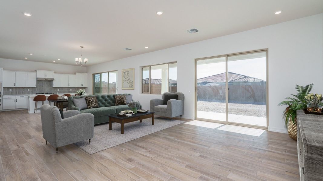 Furnished interior view inside a new home in Harmony at Montecito in Estrella, Goodyear (Image 8).