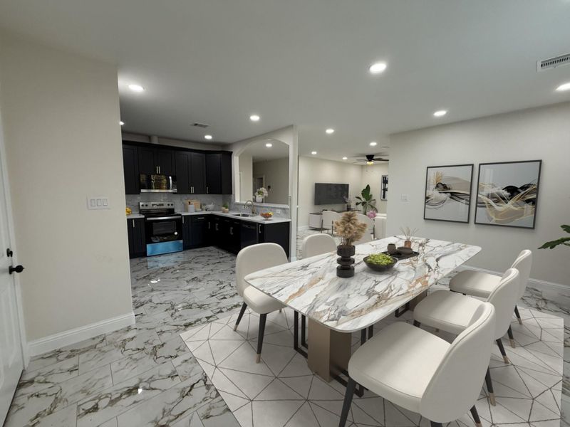 Furnished interior view inside a new home in , Cleveland (Image 16).