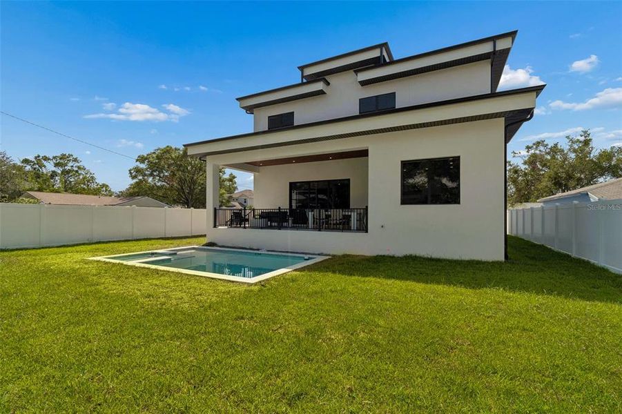 Exterior details and patio area of a home in , Tampa (Image 3). Exterior details and patio area of a home in , Tampa (Image 3).