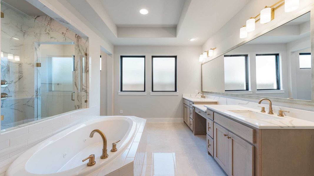 Furnished interior view inside a new home in Talon Hills 60'/70', Fort Worth (Image 10).