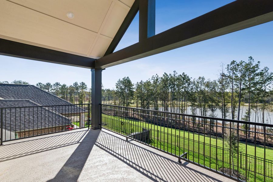 Exterior details and patio area of a home in The Highlands 55' - Encore Collection, Porter (Image 3).