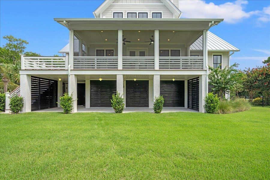 Exterior details and patio area of a home in , Johns Island (Image 28).
