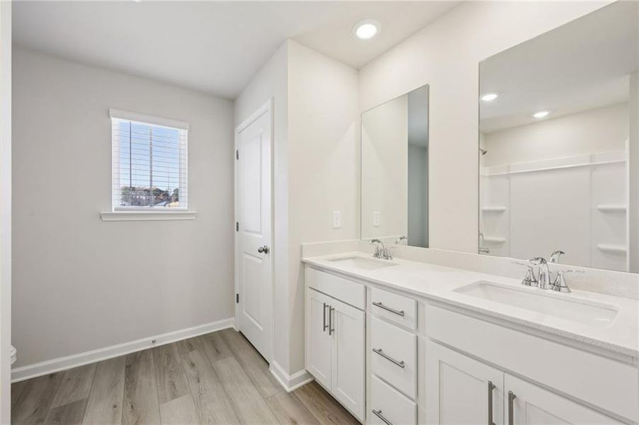 Furnished interior view inside a new home in Parkside at Grayson, Grayson (Image 14).