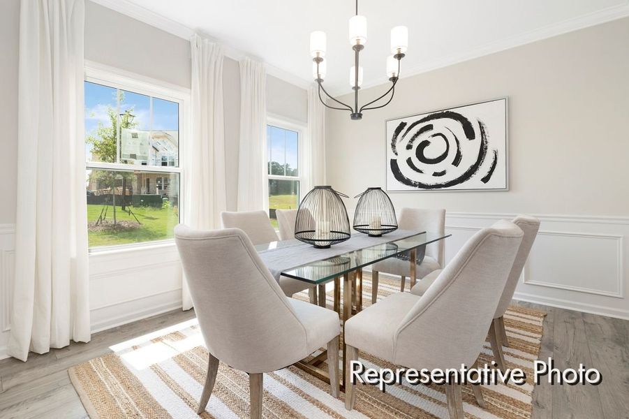 Furnished interior view inside a new home in Lake Royale, Louisburg (Image 11).