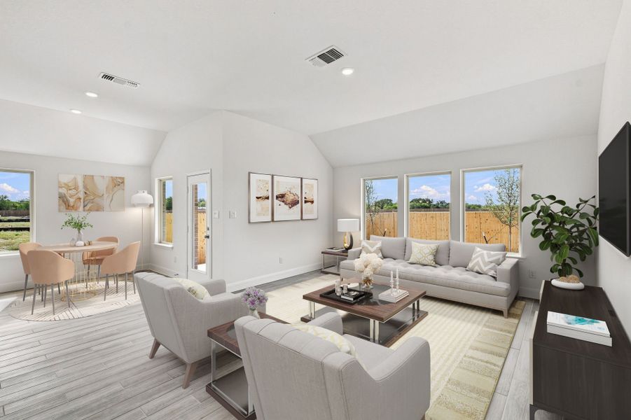 Representative furnished interior of a home built from the Blue Sky by Pulte Homes in Nopal Valley, San Antonio (Image 9). Representative furnished interior of a home built from the Blue Sky by Pulte Homes in Nopal Valley, San Antonio (Image 9).