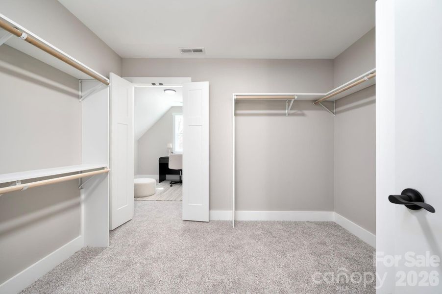Oversized Primary Closet with Flex Room Access