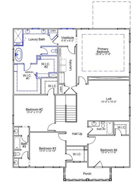 2D floor plan layout of this home in , Summerville, SC (Image 3).