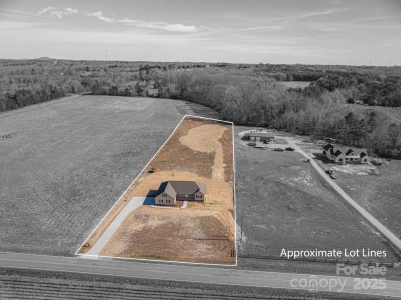 Aerial View with Lot Lines