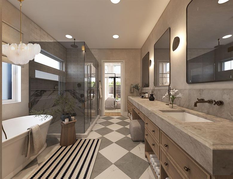Furnished interior view inside a new home in , Dallas (Image 7).