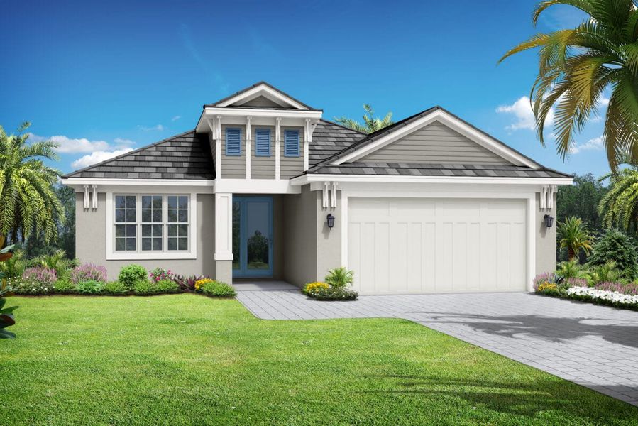 Representative exterior photo of a completed home built from the St. Thomas by Medallion Home in The Willows, Parrish, FL (Image 11).