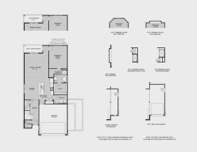 2D floor plan layout for the The Wisteria by Legend Homes in Ridgeland Hills, Willis, TX (Image 3).