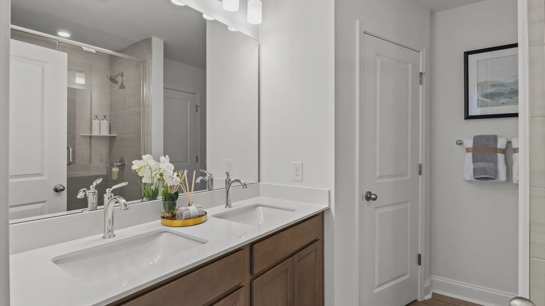 The Litchfield Plan by DBR Homes in Charlotte, NC - Primary Bathroom