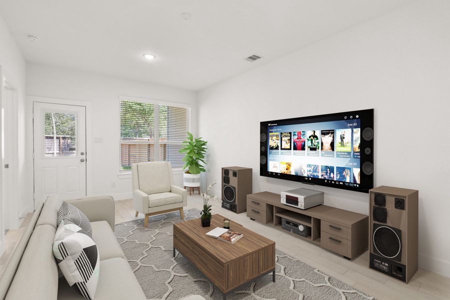 Furnished interior view inside a new home in Meridiana, Manvel (Image 11).