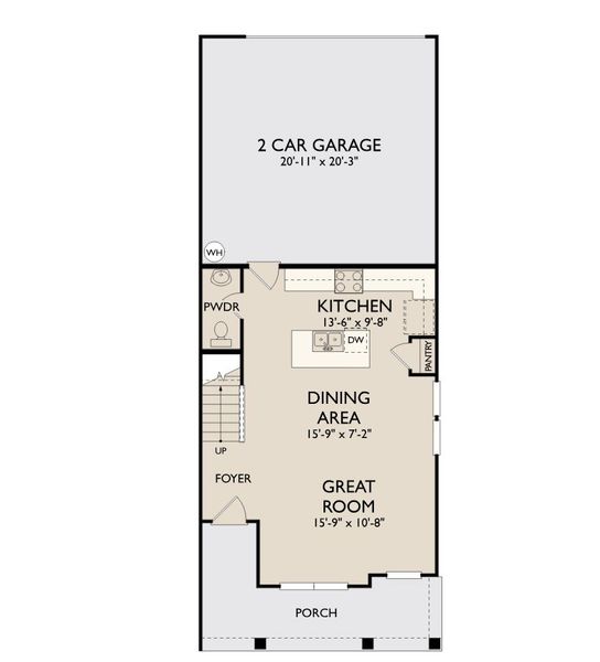 2D floor plan layout for the Paseo by Ashton Woods in Promenade at Clari Park, Murfreesboro, TN (Image 3).