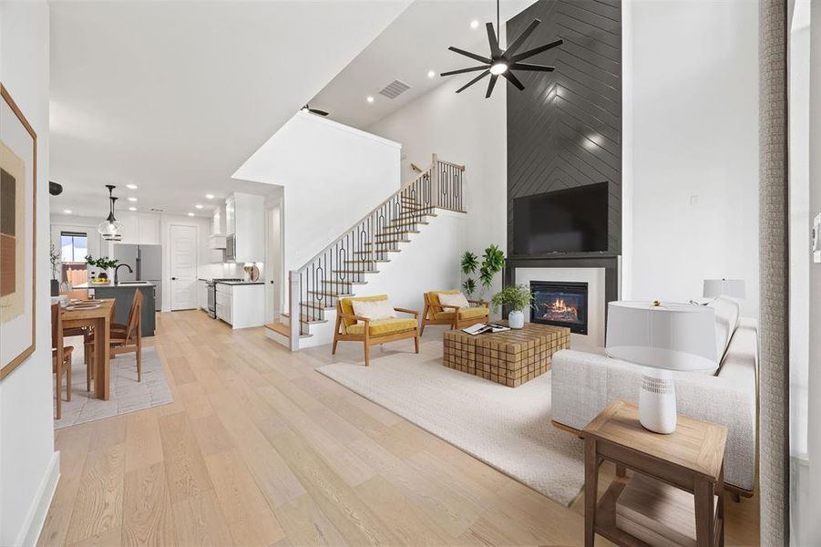 Furnished interior view inside a new home in Fields, Frisco (Image 6). Furnished interior view inside a new home in Fields, Frisco (Image 6).