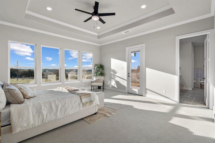 Master Bedroom with stunning views and your own patio!