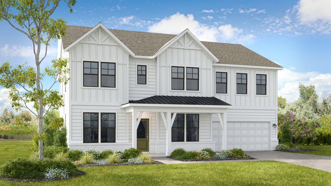 Representative exterior photo of a completed home built from the Aiken by Taylor Morrison in Watson Park, Snellville, GA (Image 16). Representative exterior photo of a completed home built from the Aiken by Taylor Morrison in Watson Park, Snellville, GA (Image 16).
