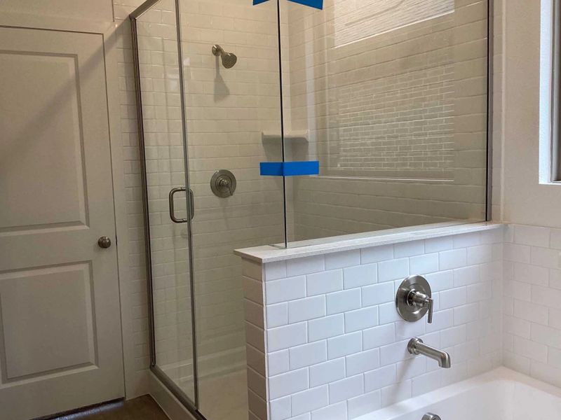 Primary Bathroom Construction Progress featuring the Roosevelt Collection