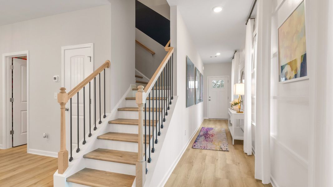 Representative furnished interior of a home built from the Austin - Alternate by DRB Homes in Diamante, Stockbridge (Image 6). Representative furnished interior of a home built from the Austin - Alternate by DRB Homes in Diamante, Stockbridge (Image 6).