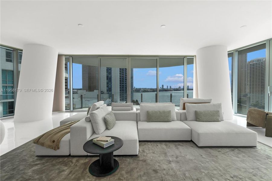 Furnished interior view inside a new home in , Miami (Image 31).