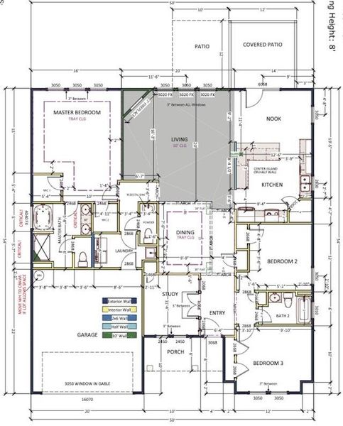 2D floor plan layout of this home in New Prospect Haven, Inman, SC (Image 2).