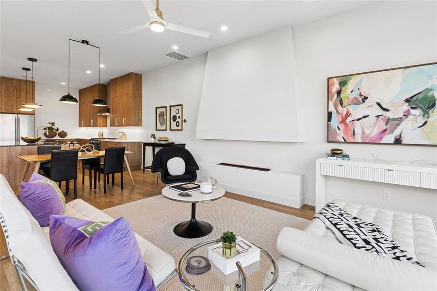 Furnished interior view inside a new home in , Dallas (Image 5).