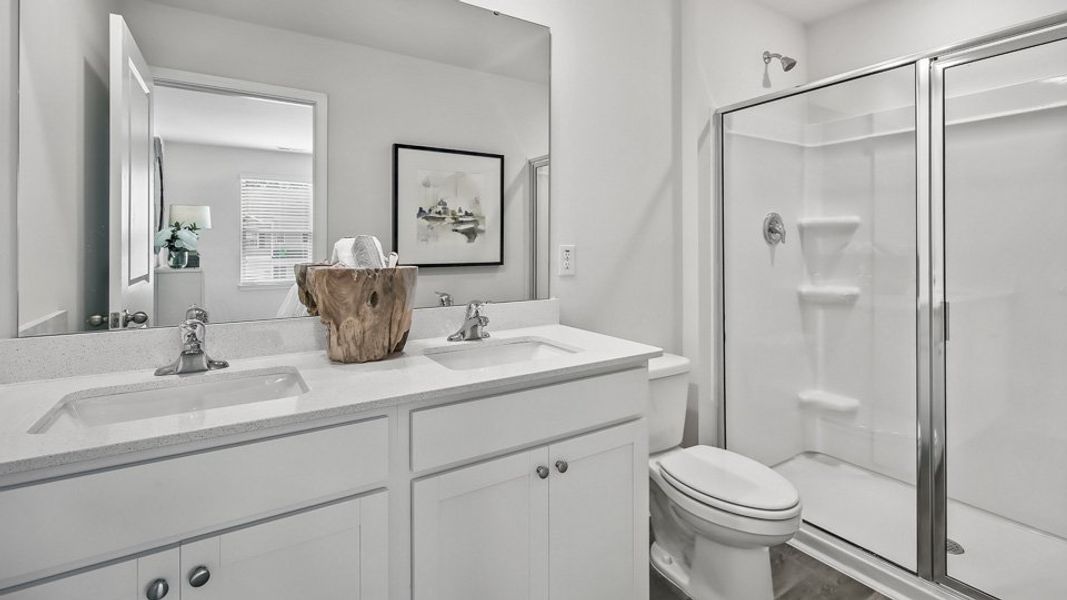 Furnished interior view inside a new home in The Townes at Honeycutt Oaks, Angier (Image 11). Furnished interior view inside a new home in The Townes at Honeycutt Oaks, Angier (Image 11).