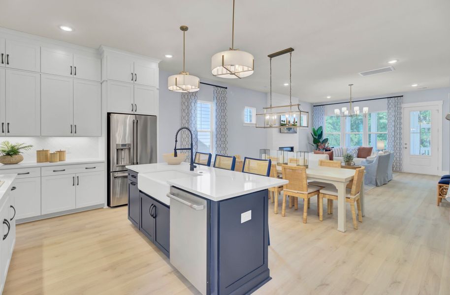 Kitchen, Dining Area and Family Room