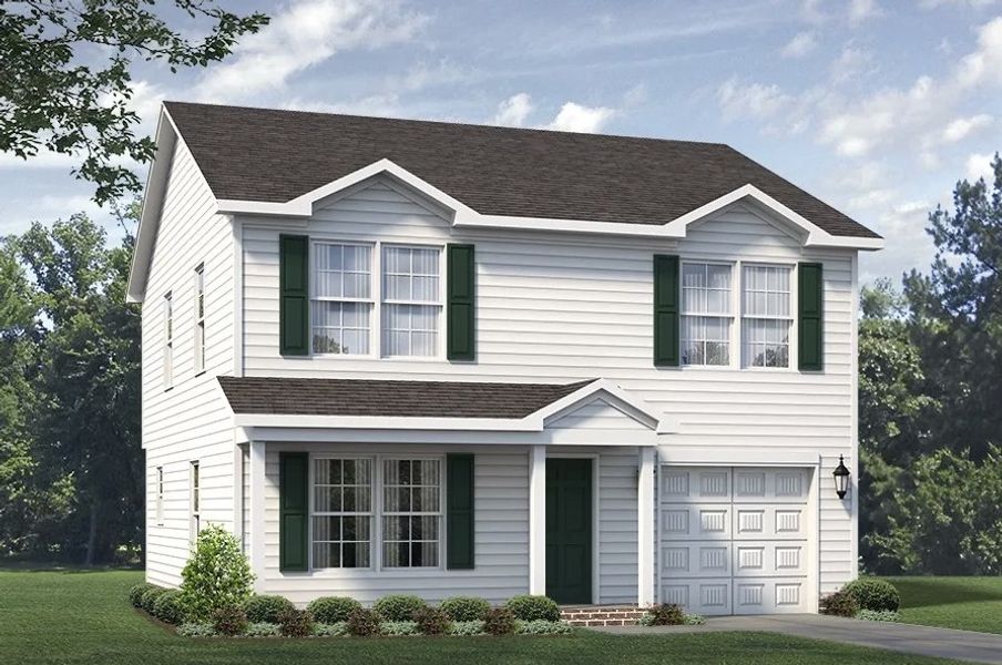 Representative exterior photo of a completed home built from the Dayton by Keystone Homes NC in Avondale, Greensboro, NC (Image 32). Representative exterior photo of a completed home built from the Dayton by Keystone Homes NC in Avondale, Greensboro, NC (Image 32).
