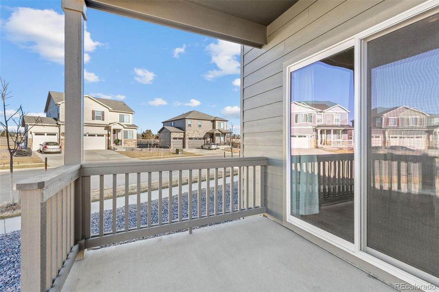 Exterior details and patio area of a home in Vantage, Berthoud (Image 29).