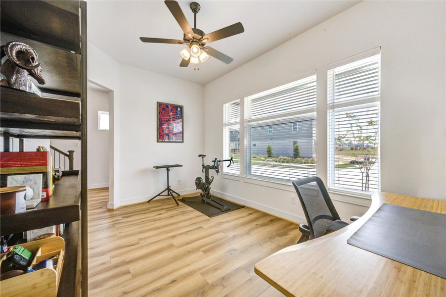 Furnished interior view inside a new home in Easthaven at Bridgeland Central, Cypress (Image 27).