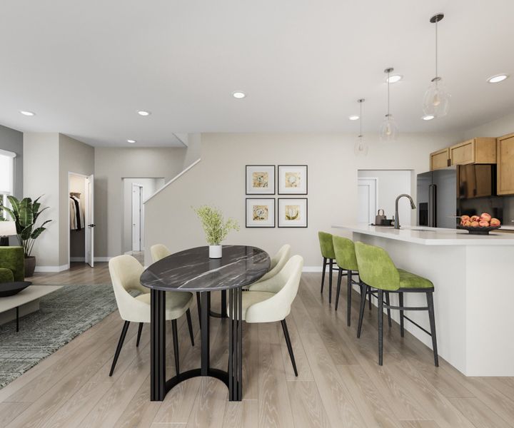 Furnished interior in a model home at Lake Bluff in Greeley (Image 11).