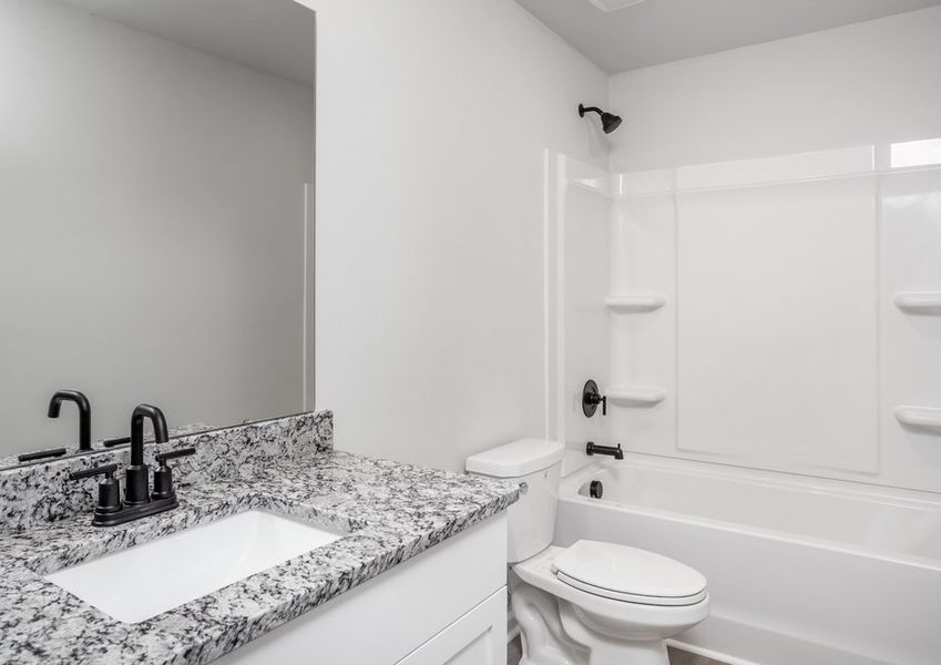 Secondary bathroom has a large soaking tub