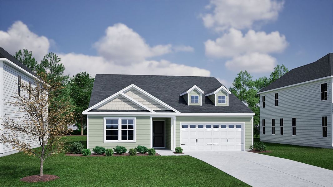 Representative exterior photo of a completed home built from the Gwinnett II - Genesis Value Collection by Mungo Homes in Stapleton, Clemmons, NC (Image 9).