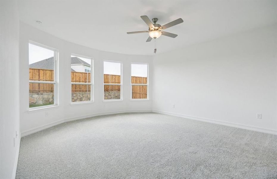 Charming Bay window adding elegance and natural light in the Owner's suite *Real home pictured Charming Bay window adding elegance and natural light in the Owner's suite *Real home pictured