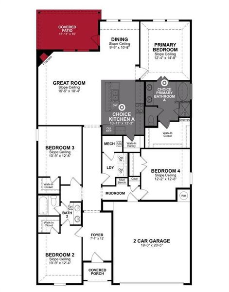 Beazer Homes Verandah Teton floorplan. Beazer Homes Verandah Teton floorplan.