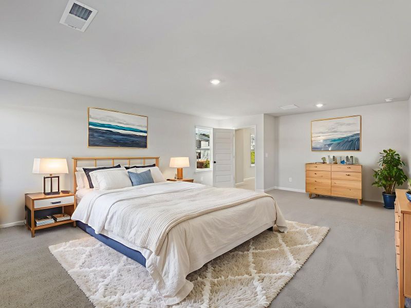 Furnished interior view inside a new home in Vines at Mill Creek - Estate Series, Braselton (Image 7).