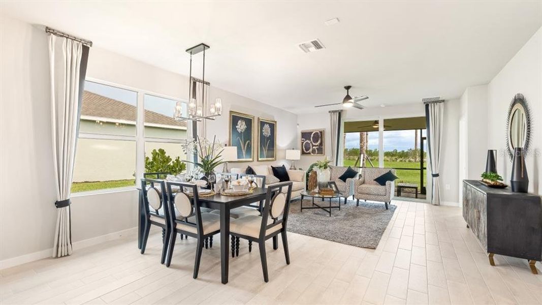 Furnished interior view inside a new home in Halifax Plantation Villas, Ormond Beach (Image 6).