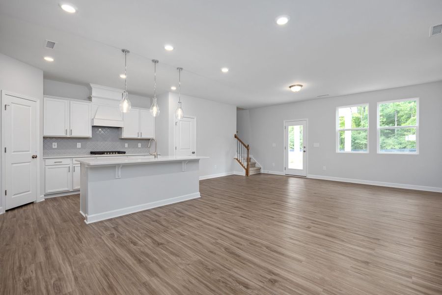 Representative unfurnished interior of a home built from the The Durham by Davidson Homes LLC in Gregory Village Townhomes, Lillington (Image 13).