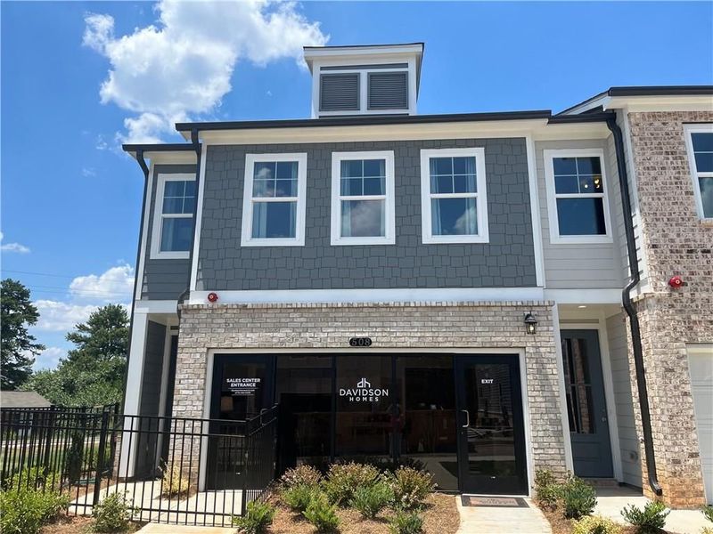 Front exterior of a new home in Rosehill Townhomes, Marietta, GA, highlighting curb appeal (Image 6).
