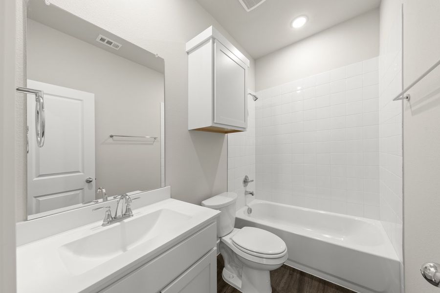 Furnished interior view inside a new home in Willow Grove Single-Family Homes, Melissa (Image 12). Furnished interior view inside a new home in Willow Grove Single-Family Homes, Melissa (Image 12).