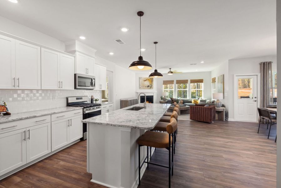 Furnished interior view inside a new home in Exchange at 401, Raleigh (Image 10).