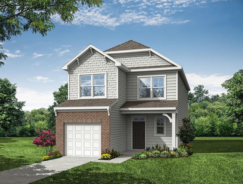 Representative exterior photo of a completed home built from the Whitlock by Eastwood Homes in Caldwell Forest, Charlotte, NC (Image 5).