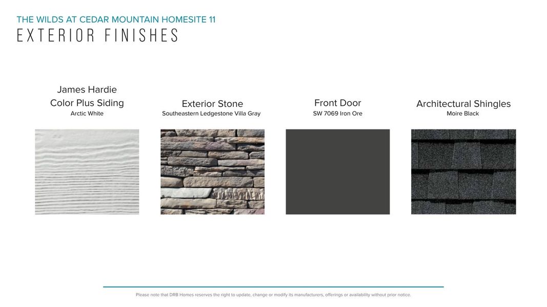 Sample of building materials used in homes in The Wilds at Cedar Mountain, Asheville (Image 29). Sample of building materials used in homes in The Wilds at Cedar Mountain, Asheville (Image 29).