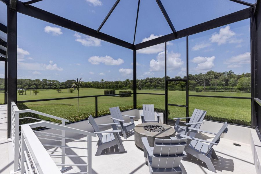 Exterior details and patio area of a home in , Wellington (Image 4). Exterior details and patio area of a home in , Wellington (Image 4).