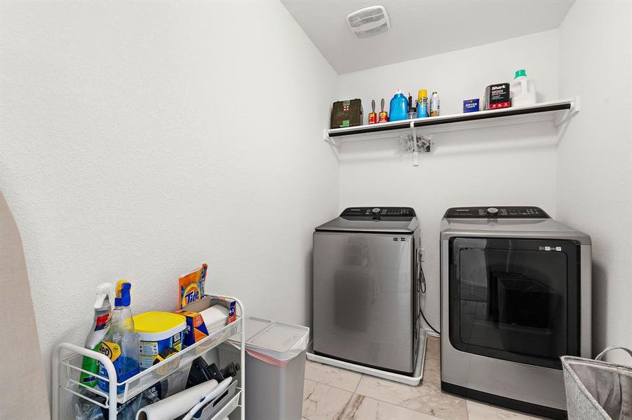 Upstairs spacious laundry room