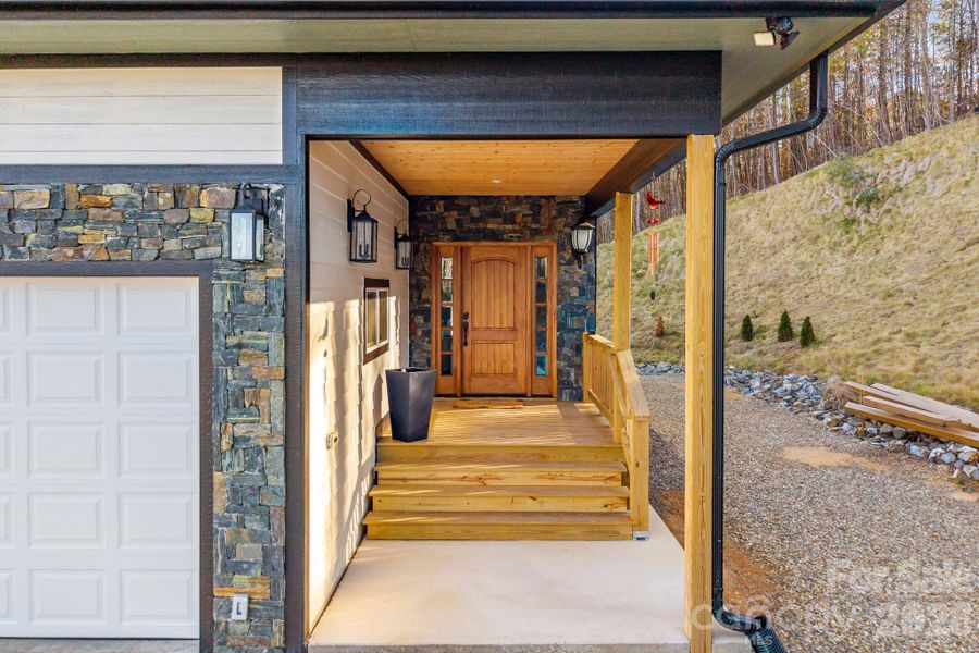 Exterior details and patio area of a home in , Weaverville (Image 27).