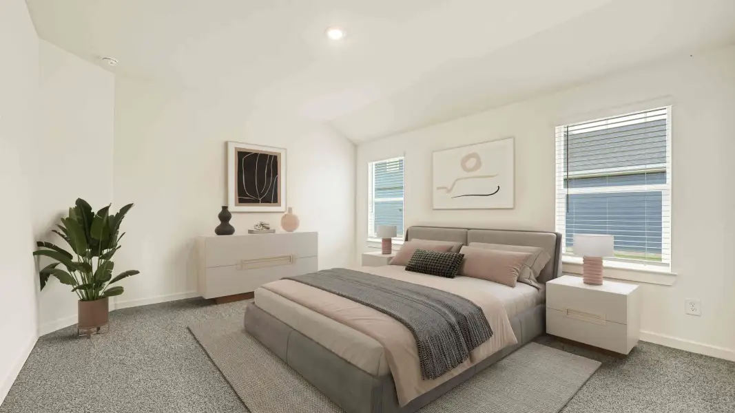 Furnished interior view inside a new home in August Trails, Needville (Image 7).
