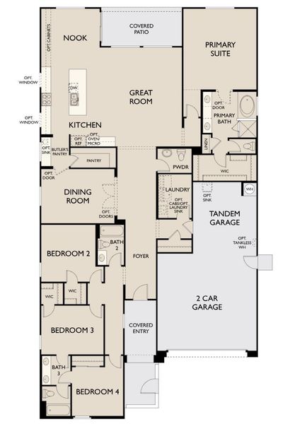 2D floor plan layout for the Jade by Ashton Woods in Marquis at Madera, Queen Creek, AZ (Image 4). 2D floor plan layout for the Jade by Ashton Woods in Marquis at Madera, Queen Creek, AZ (Image 4).